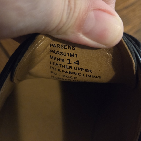 Steve Madden Mens Black Leather Derby Dress Shoes Lace Up Size 14 Nwt - Picture 9 of 10